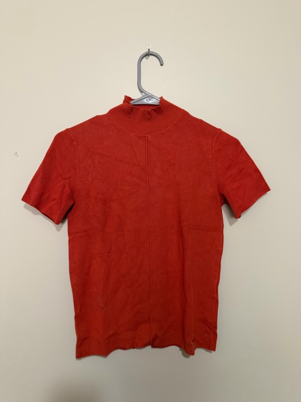 Mock-Neck Short-Sleeve Top